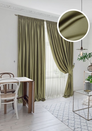 Комплект штор "Lindor-SH" 2 шт 220х270/450х270 зеленый
