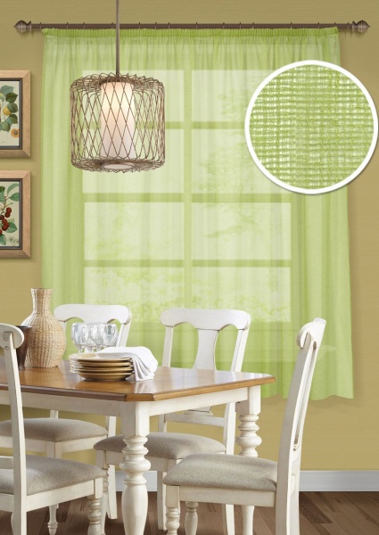Basicos-M, штора для кухни 285х175 зеленый