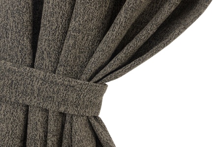 Штора на тесьме 160х260 см Ливит с подхватом цвет черно-бежевый