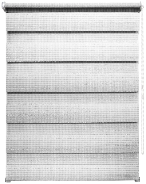 Рулонные шторы день ночь УЮТ Люрекс цвет светло-серый