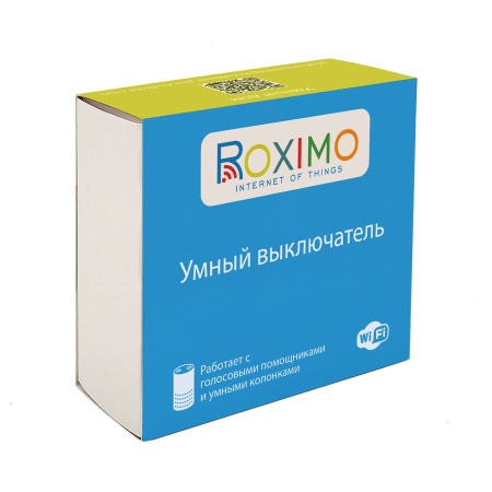 Умный выключатель ROXIMO, двухкнопочный, серый, SWBTN01-2S