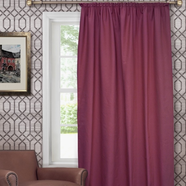 Портьера для спальни Hosta 140x280 цвет фиолетовый