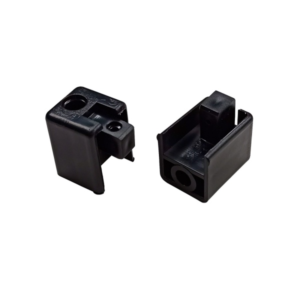 Торцевая заглушка однополосного усиленного профиля, черный, (упаковка - 2 шт.)