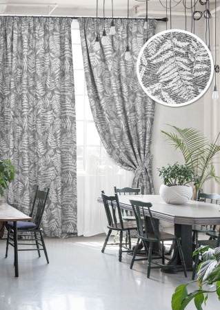 Комплект штор на тесьме "Gisa - ST" 2 шт 136х270, тюль 450х270