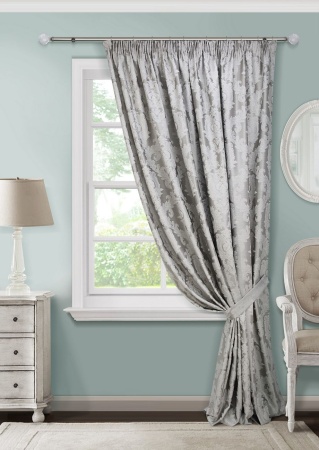 Штора на тесьме 220х270 см Vera с подхватом цвет серый