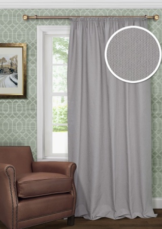Портьера для спальни Hosta 140x280 серый светлый
