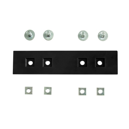 Алюминиевый двухполосный карниз Катал Katal 7 в сборе, черный матовый, составной