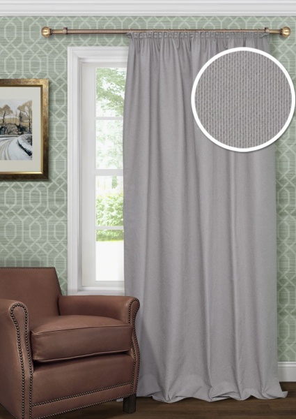 Портьера для спальни Хоста Hosta 140x280 серый светлый