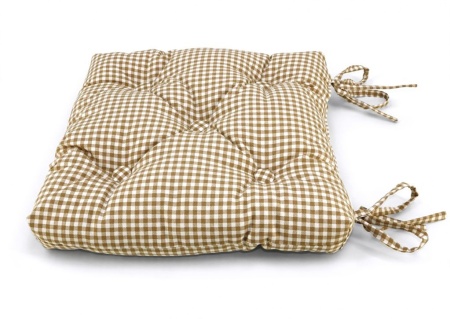 Подушка на стул с завязками 40x40 см Kimberly клетка