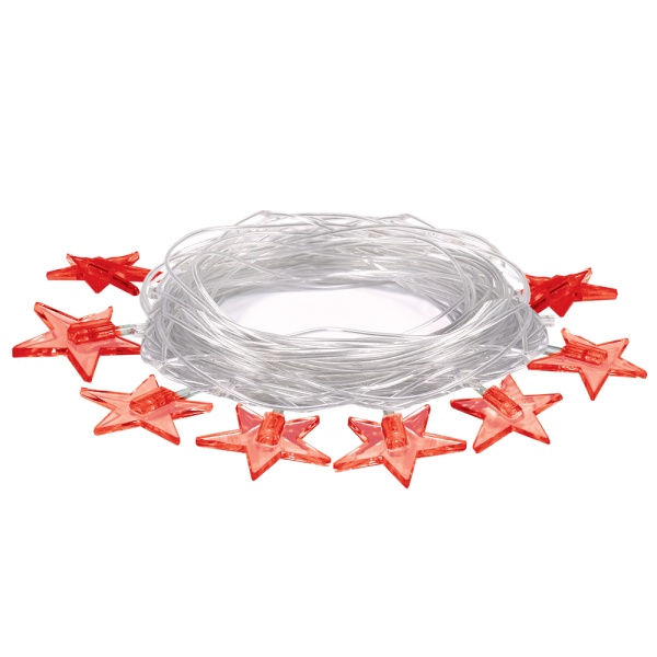 Электрогирлянда светодиодная Vegas Звезды теплый 6 м