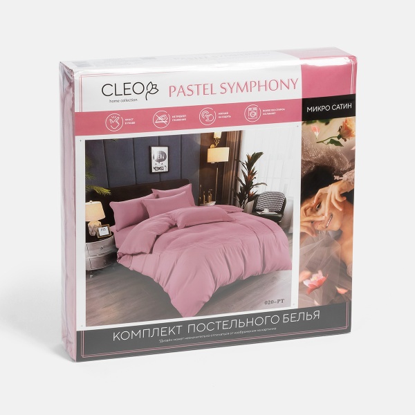 Cleo микросатин "Pastel Symphony" двуспальный 180*210 цвет розовый