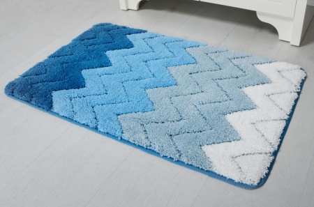 Коврик Fixsen для ванной 50х80 см Deep цвет голубой