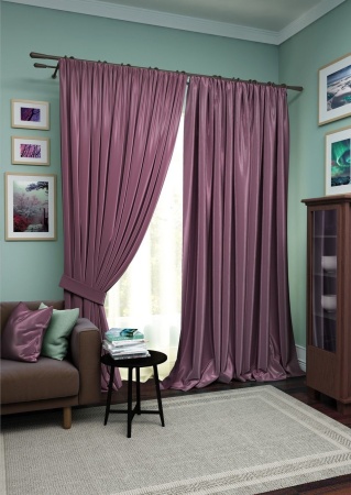 Комплект штор "Avery" 2 шторы 220х270, тюль 450х270 фиолетовый