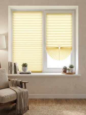 Плиссе самоклеящиеся тканевые, экрю, 120х180 см