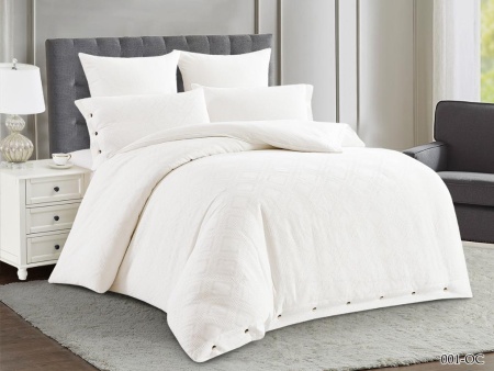 Постельное белье Евро Cleo Organic Cotton цвет нежно-белый
