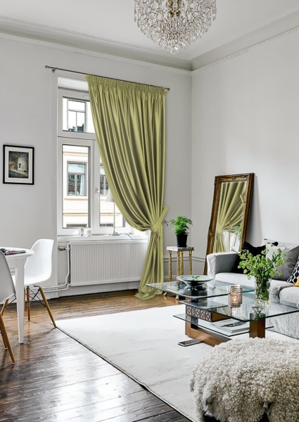 Портьера на тесьме "Lindor" 250x300 см цвет зеленый