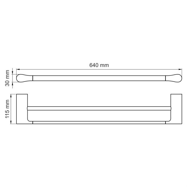 Держатель полотенец двойной Elbe K-7240
