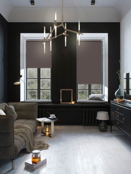 Рулонная штора блэкаут жалюзи на окна рулонные блэкаут отражающий, коричневый