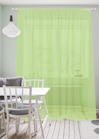 Тюль на тесьме "Basicos-XL" 300х275 светло-зеленый