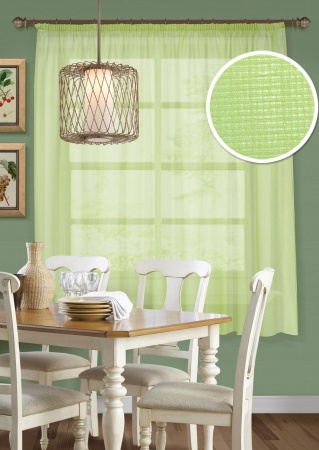 Basicos-M, штора для кухни 285х175 зеленый