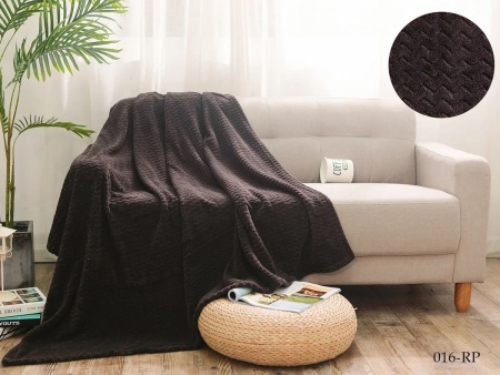 Плед Cleo ROYAL PLUSH велсофт цвет темно-коричевый
