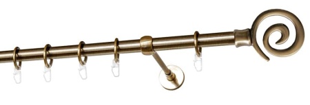 Карниз однорядный гладкий ∅16мм, бронза, 400 см, Флеско Карниз однорядный гладкий ∅16мм, бронза, 400 см, Флеско