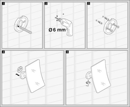 Зеркало с 3-х кратным увеличением K-1001BLACK