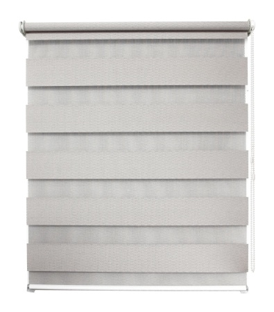 Рулонные шторы день ночь УЮТ Сальса цвет серый