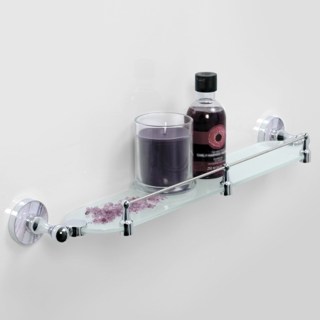 Полка стеклянная с бортиком Aland K-8544