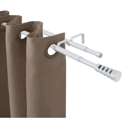 Карниз телескопический металлический двухрядный 160-300 см