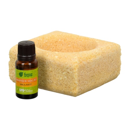 Ароманабор (соляной испаритель 700 г, масло эфирное Эвкалипт 15 мл), для бани и сауны "Банные Штучки"