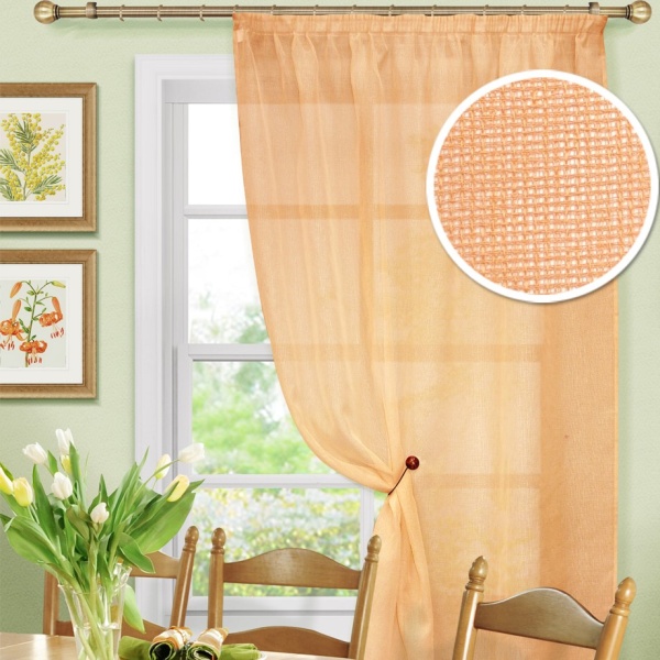 Штора для кухни Basicos 135х170 светло-оранжевый
