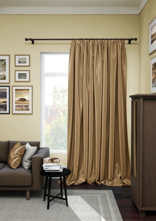 Портьера на тесьме "Avery" 200х280 светло-коричневый