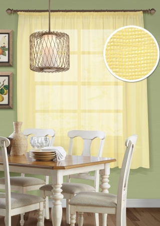 Basicos-M, штора для кухни 285х175 желтый