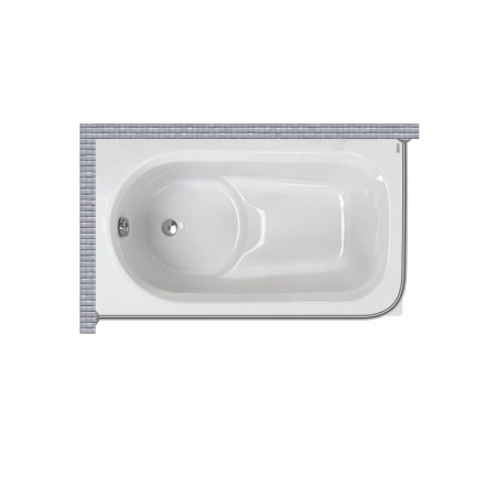 Карниз для ванной 120x70см (Штанга 20мм) Г-образный, угловой. Усиленный. Бронза