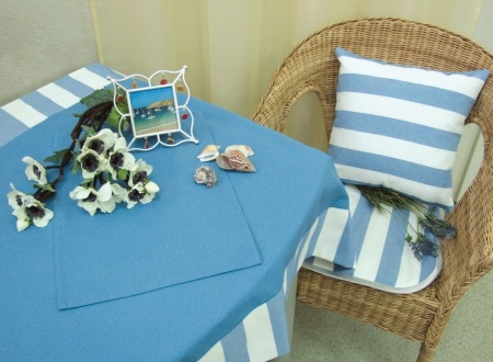 Сидушка на стул с завязками 40x40 см Krit цвет синий