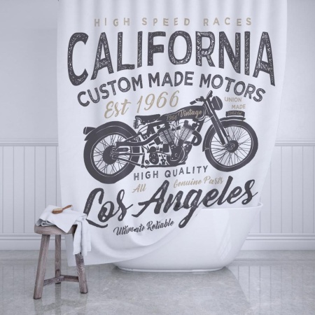 Шторка для ванной Fixsen California FX-2500, без колец