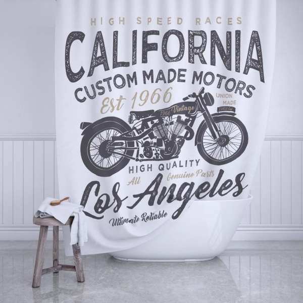 Шторка для ванной Fixsen California FX-2500, без колец