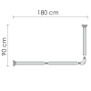 Карниз для ванной Wasserkraft Dinkel SC-469018 Карниз для ванной Wasserkraft Dinkel SC-469018