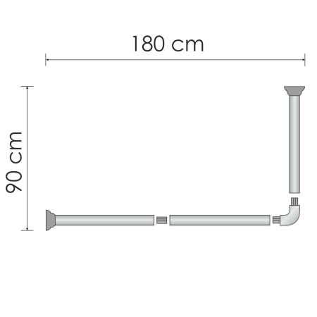 Карниз для ванной Wasserkraft Dinkel SC-469018 Карниз для ванной Wasserkraft Dinkel SC-469018