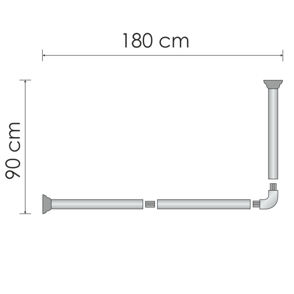 Карниз для ванной Wasserkraft Kammel SC-839018 Карниз для ванной Wasserkraft Kammel SC-839018