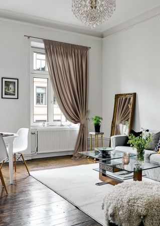 Портьера на тесьме "Lindor-SH" 200х280 светло-коричневый