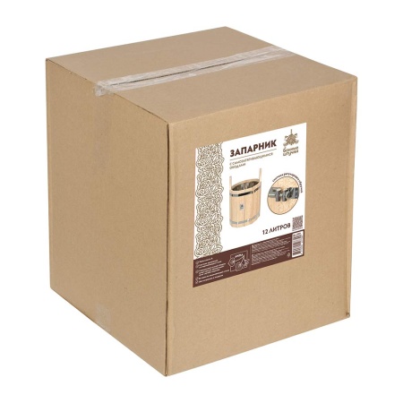 Запарник 12 л, "Цветы", с нержавеющей вставкой, система регулировки обручей, липа "Банные штучки"