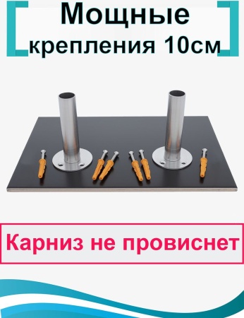 Карниз для ванной 175x75см (Штанга 20мм) Г-образный, угловой Усиленный Люкс
