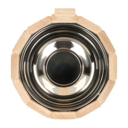 Ушат "шайка", 3,5 л, с нержавеющей вставкой, липа "Банные штучки"