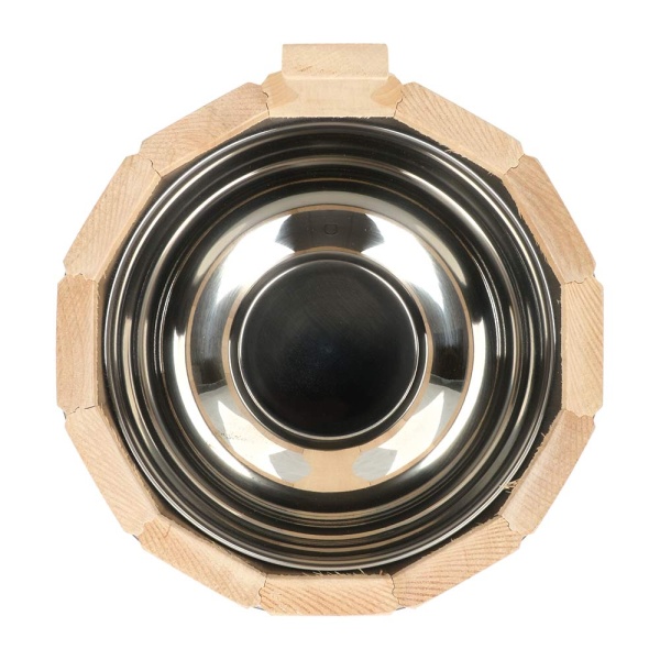 Ушат "шайка", 3,5 л, с нержавеющей вставкой, липа "Банные штучки"