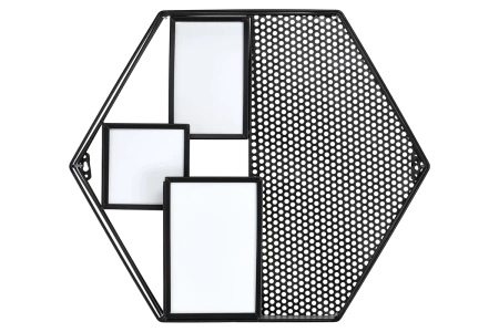 Подвесная полка Шестигранник с рамками для фотографий