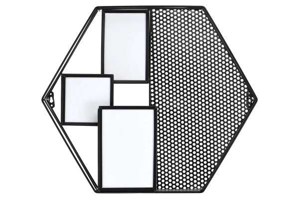 Подвесная полка Шестигранник с рамками для фотографий