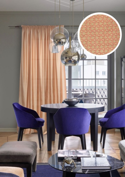 Штора на тесьме 200х270 см Rimeni цвет оранжевый