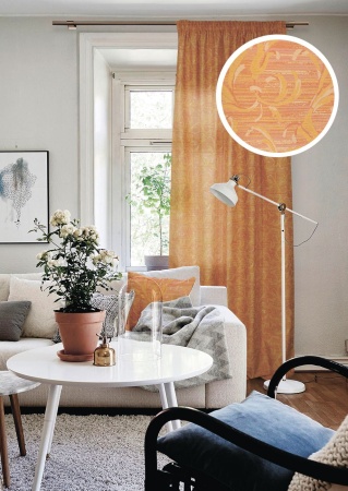 Портьера на тесьме "Arlanda" 136x270 оранжевый